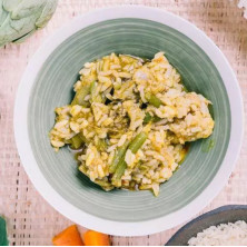 Verduras mediterráneas estofadas con arroz