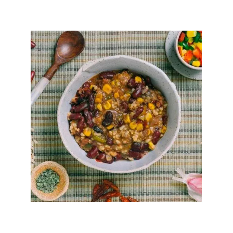 Chile con carne y arroz