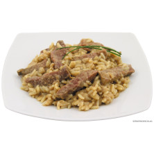 Ternera picada con arroz
